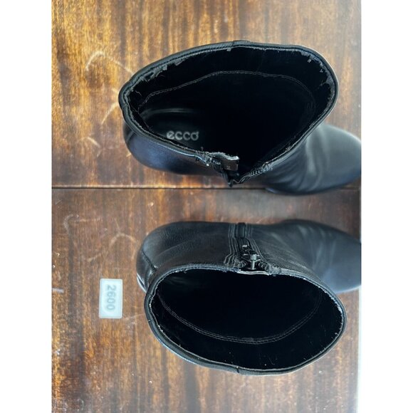 Ecco Jaffna Women's Boots Bootie Black Sz 8.5 Leather Solid Zip  EU 39 - Picture 9 of 11